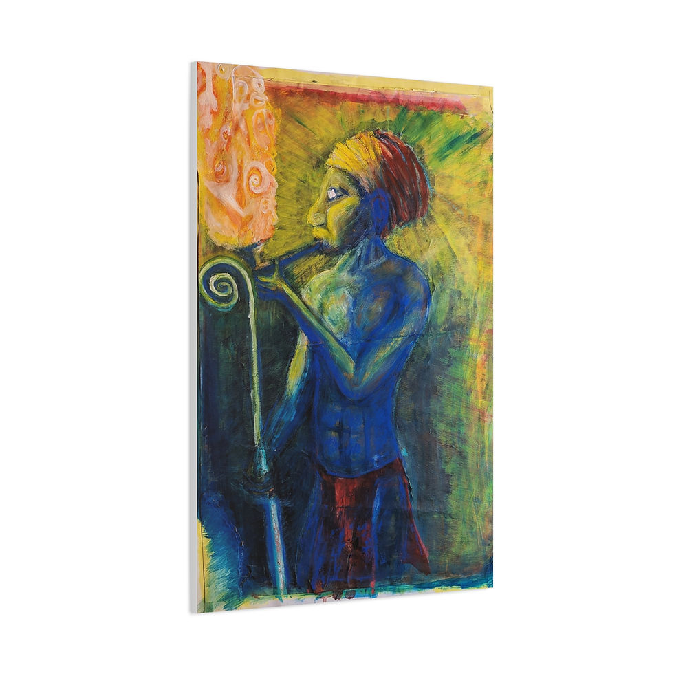 Thumbnail: Buyei by Akley Olton Print on Canvas Art - Stretched Wall Decor