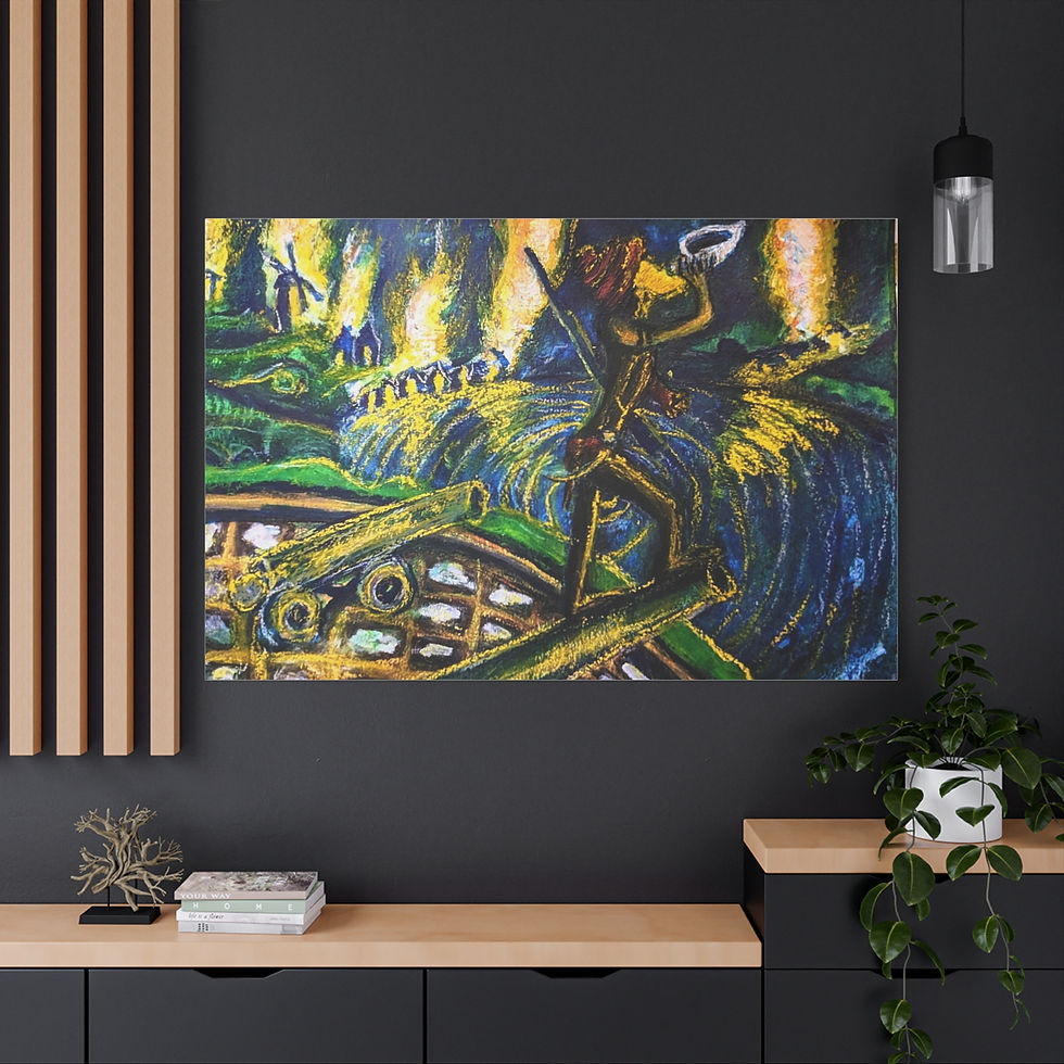 Thumbnail: Call of the Ancestors 2 By Akley Olton Print on Canvas