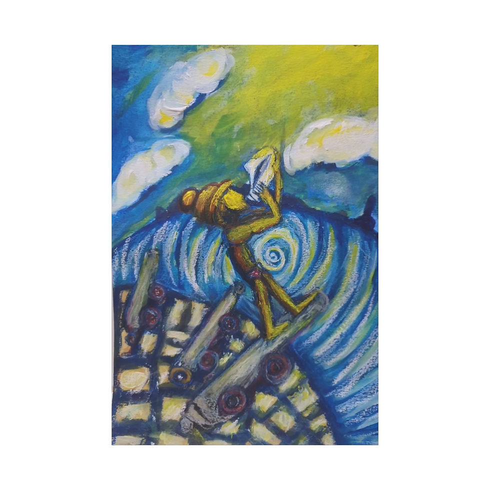 Thumbnail: Call of the Ancestors 3 Stretched Print on Canvas