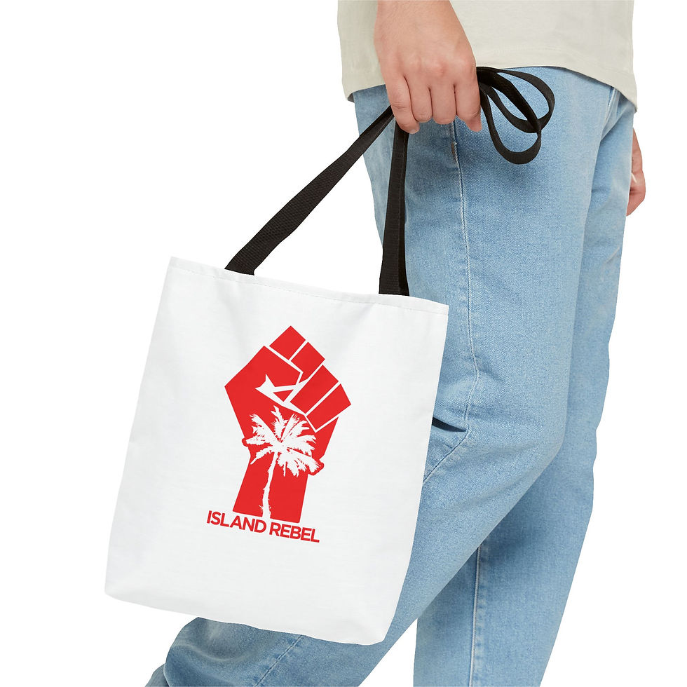 Thumbnail: Island Rebel Tote Bag - Empowering Statement for Activists