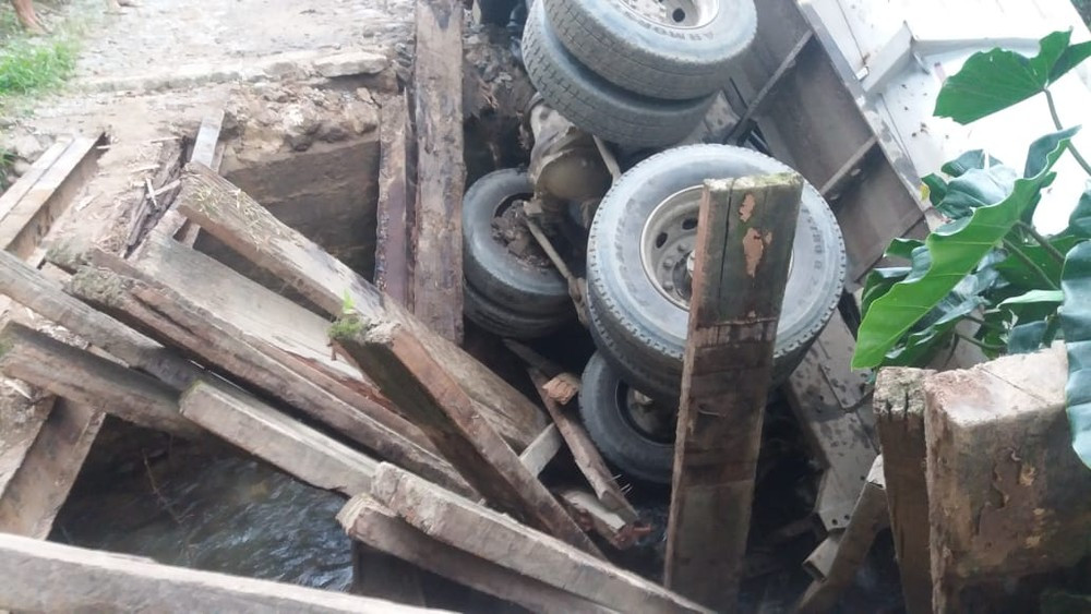 Apesar do acidente, ninguém ficou ferido — Foto: Reprodução/Arquivo Pessoal
