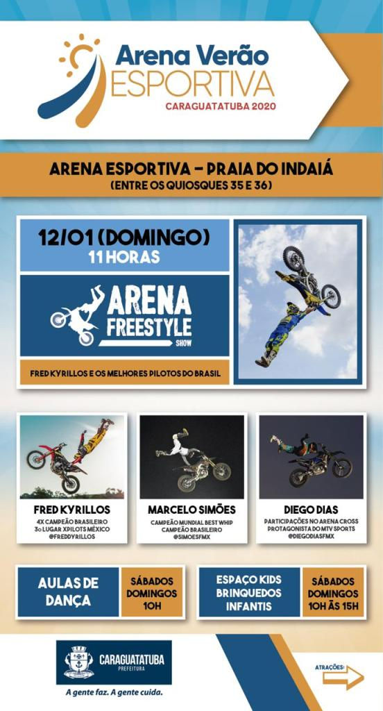 Agenda de atrações do Arena Verão 2020. - Foto: Divulgação/PMC