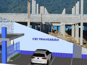 Obras de construção de unidades escolares no Travessão seguem em ritmo acelerado, em Caraguá