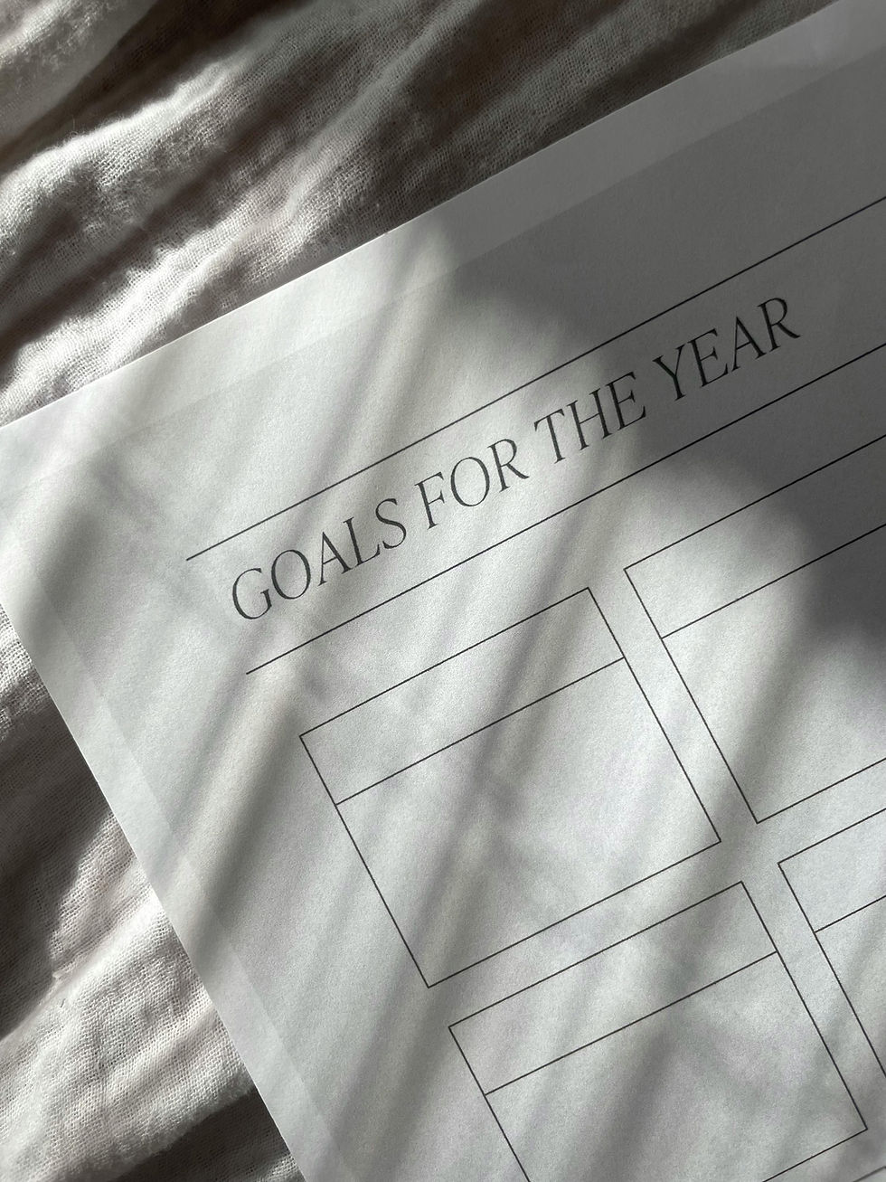 goals for the year worksheet