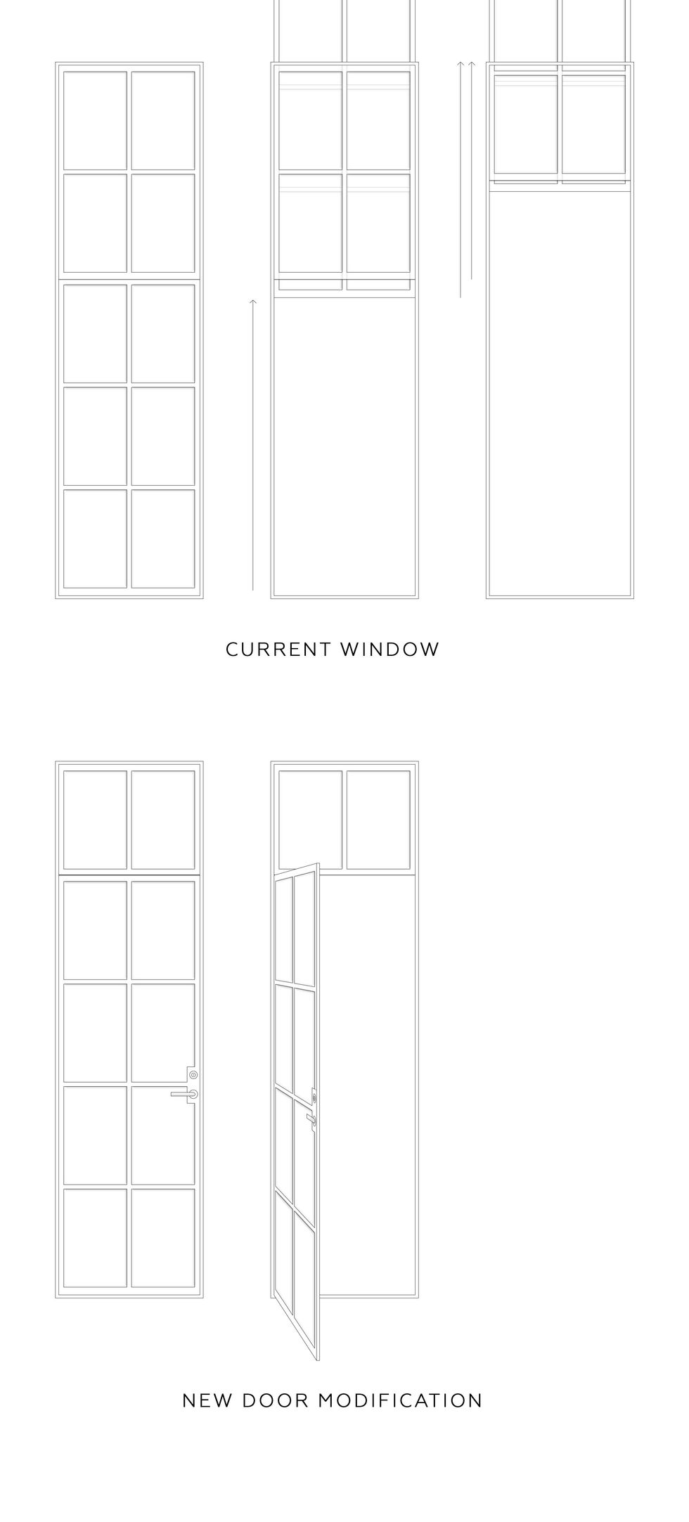 Schematics of doors.