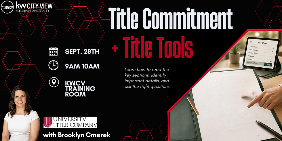 Understanding Title Commitments +Title Tools
