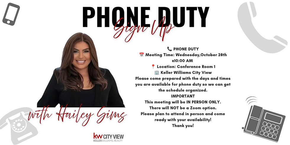 November Phone Duty Sign Up