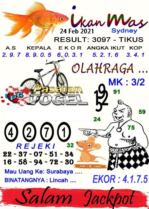 Syair Ikan Mas Rabu 24 Februari 2021