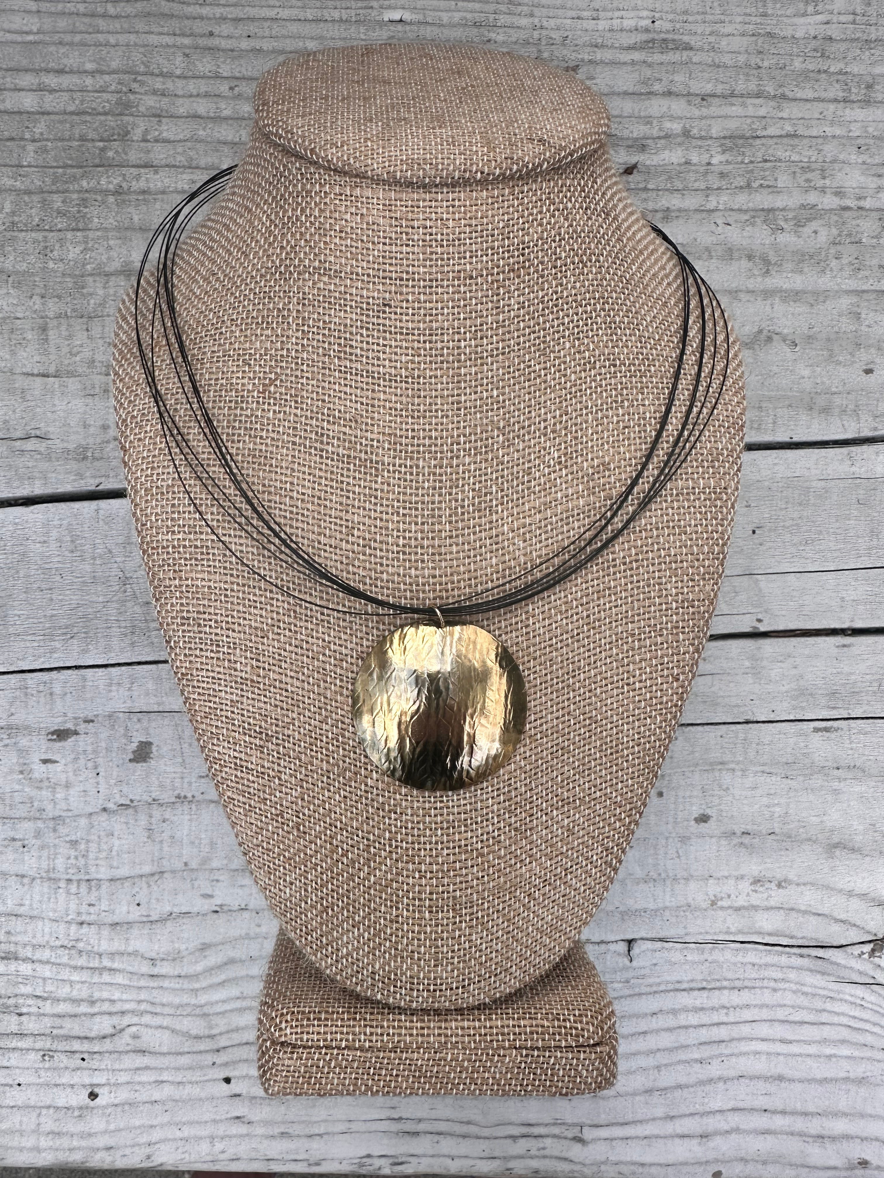 Moon Necklace: Brass