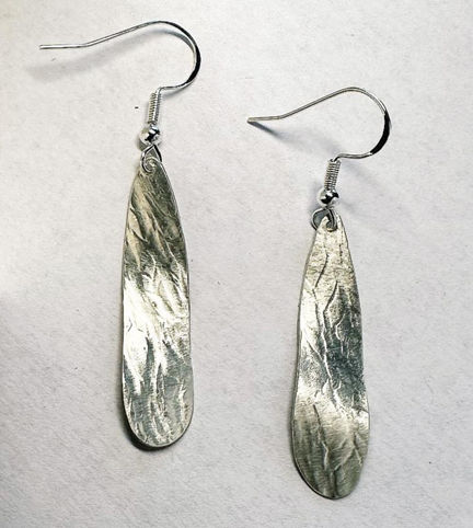Handmade sterling silver earrings inspired by nature in the Pacific Northwest.