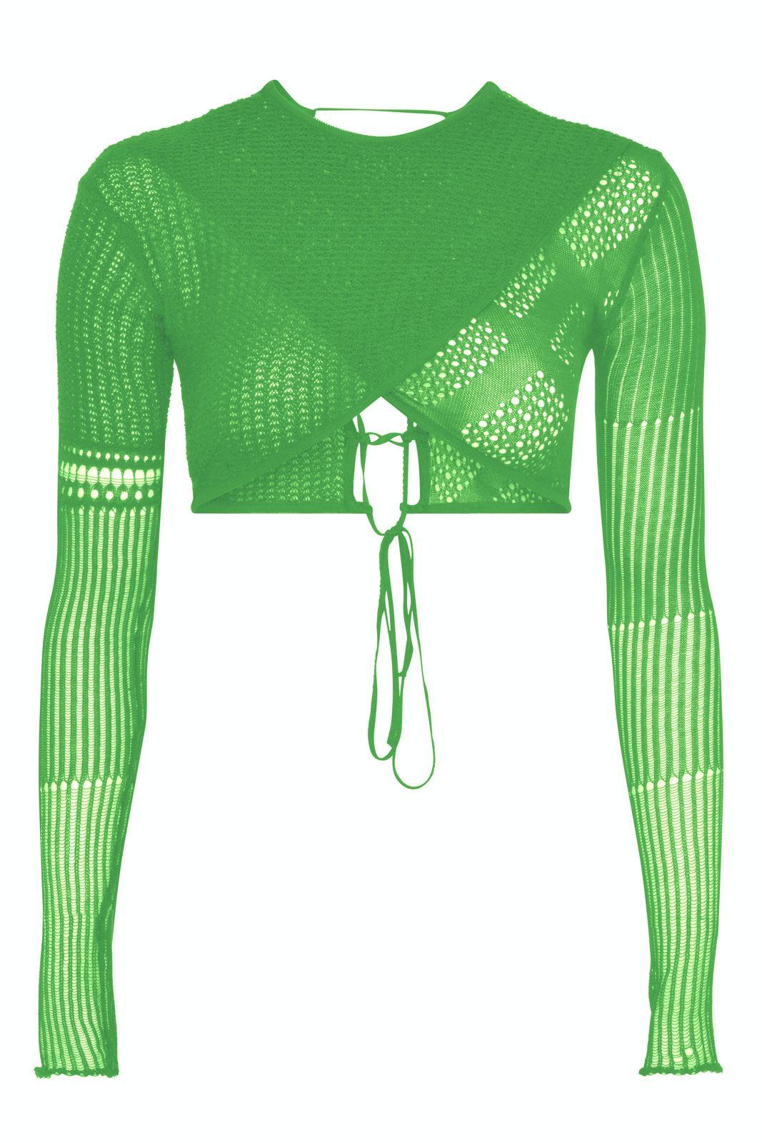 LOONA KNITTED CROP TOP - GREEN