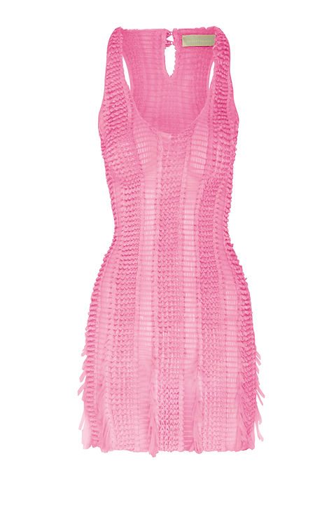fitted lace wedding dress Pink Ribbed Mini Tank Dress – Xandra Swimwear, LLC