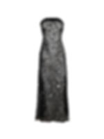 FISHNET BANDEAU MAXI DRESS - BLACK