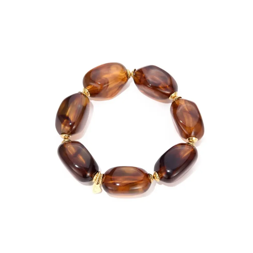 Thumbnail: Bruine kralen armband 