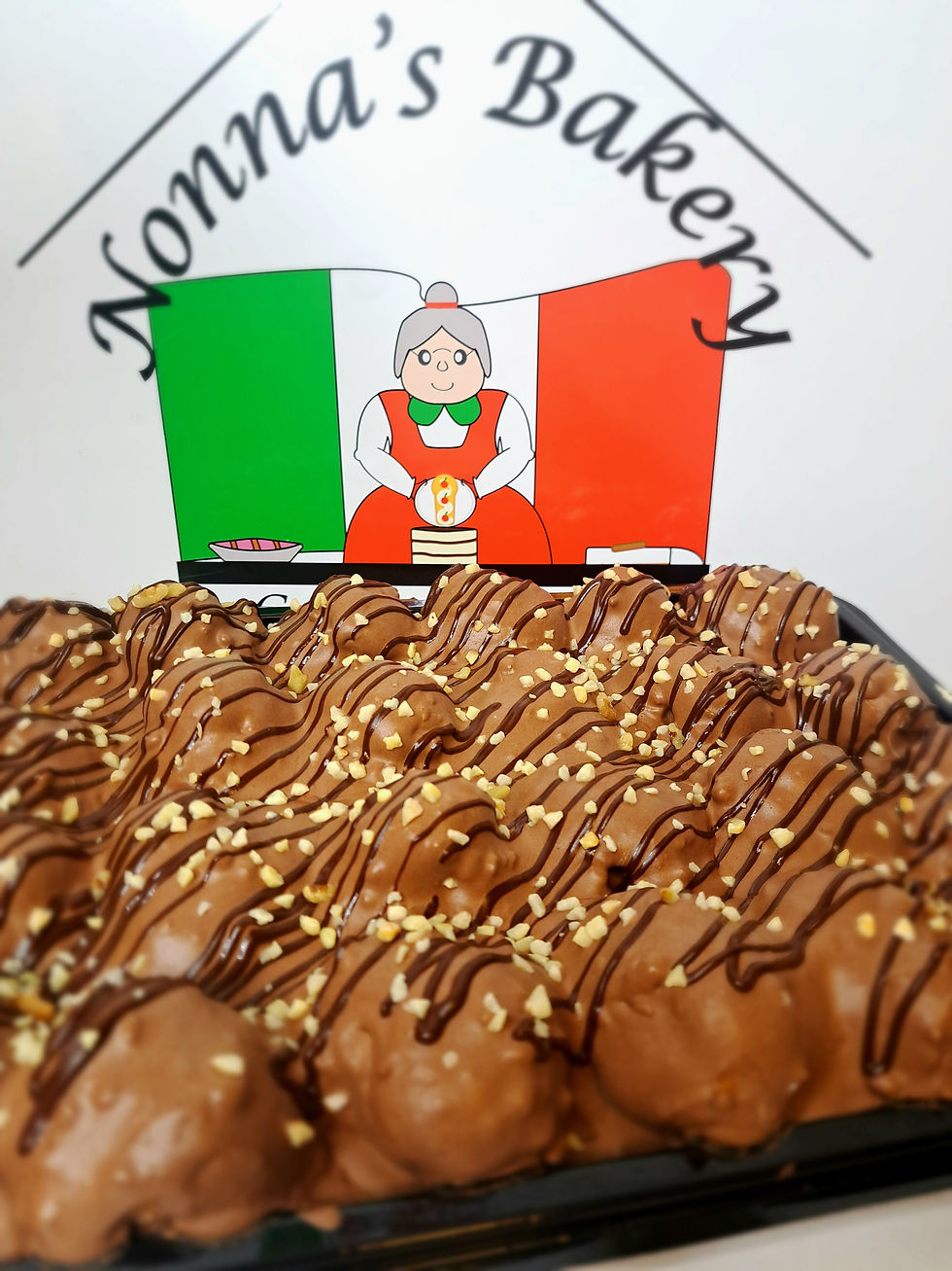 Thumbnail: Gianduja & Nuts Profiteroles Tray