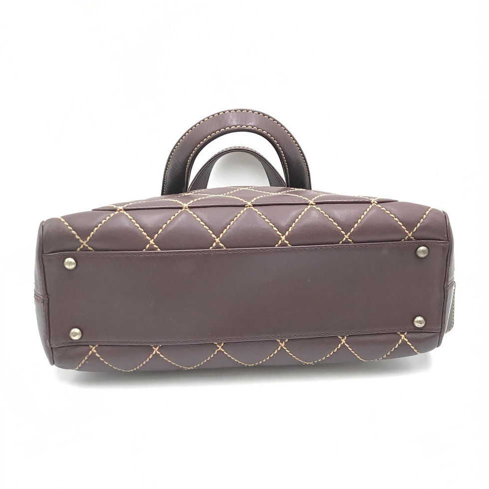 Thumbnail: Chanel Wild Stitch Handbag Mini Boston Red