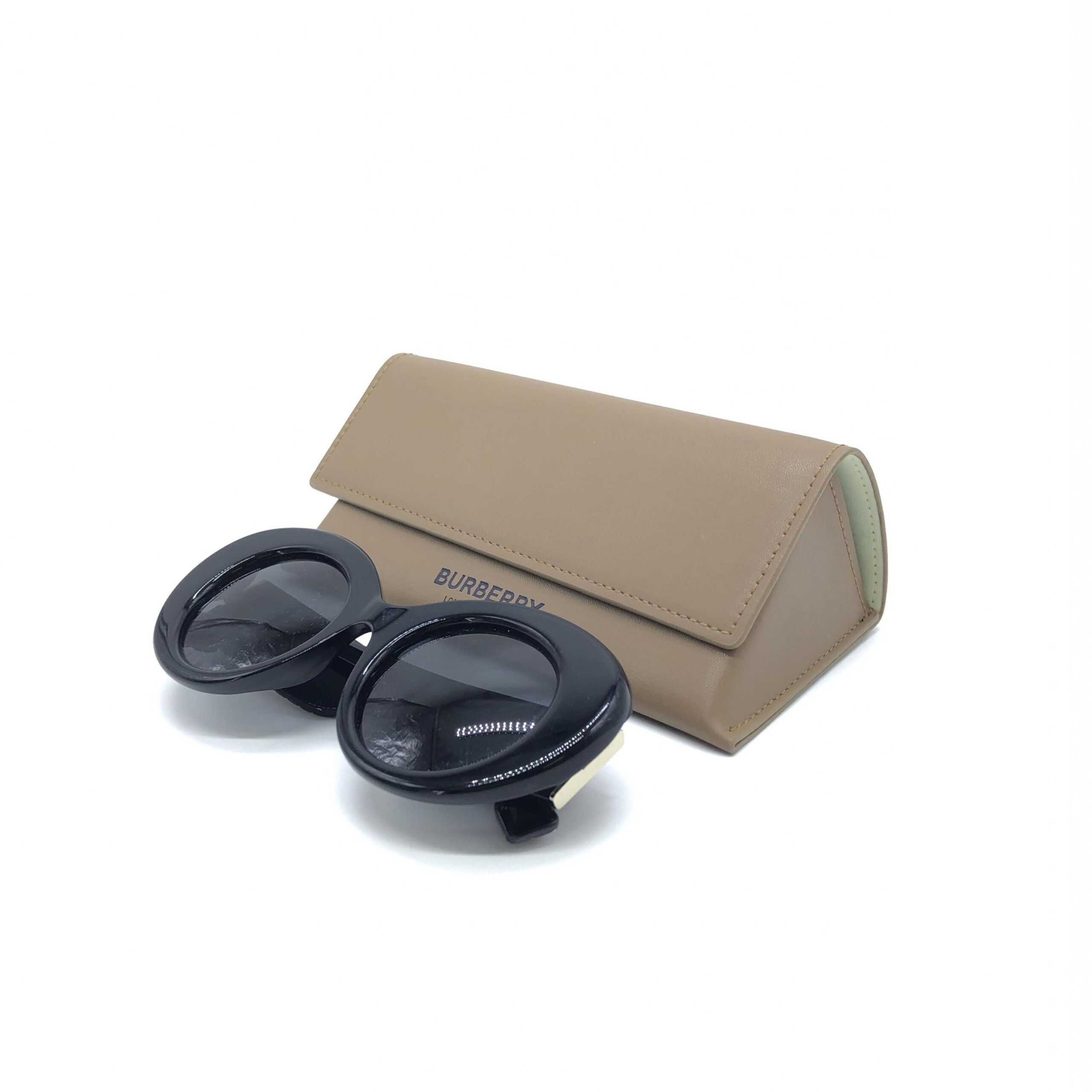 Burberry Black Oversized Round Sunglasses