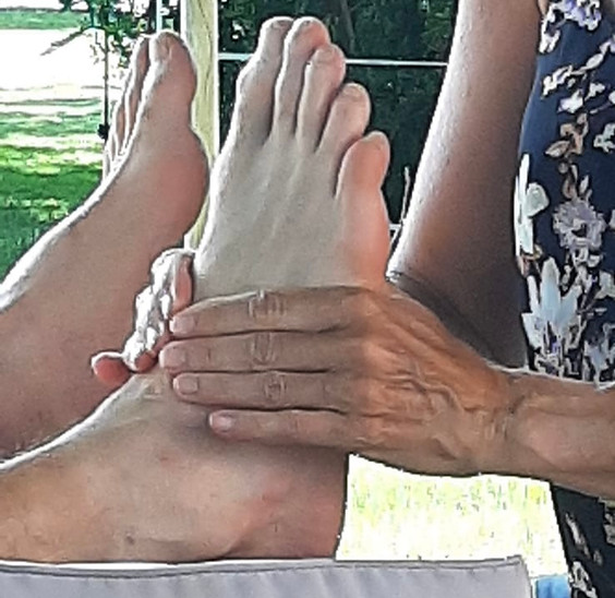 Séance dans le jardin d'un client