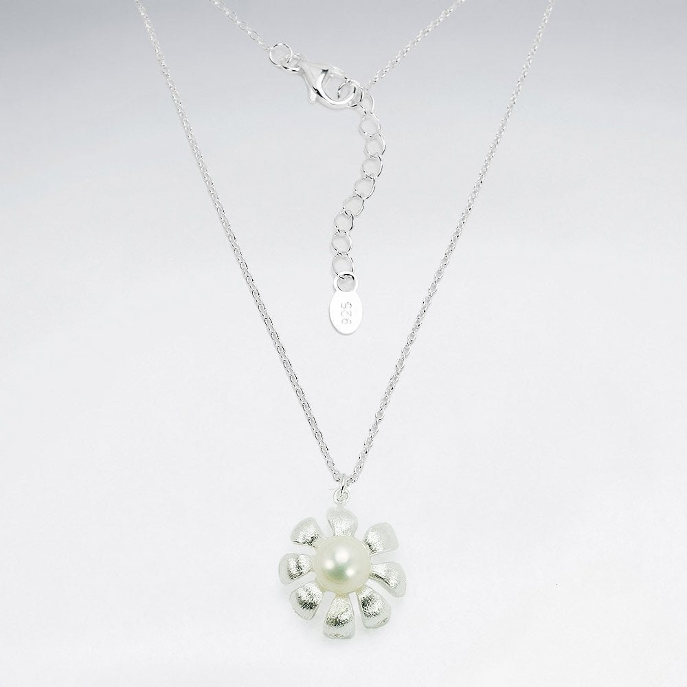 Necklace - Pearl flower | Evana Silver 