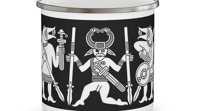 Germanic Warriors Enamel Camping Mug 