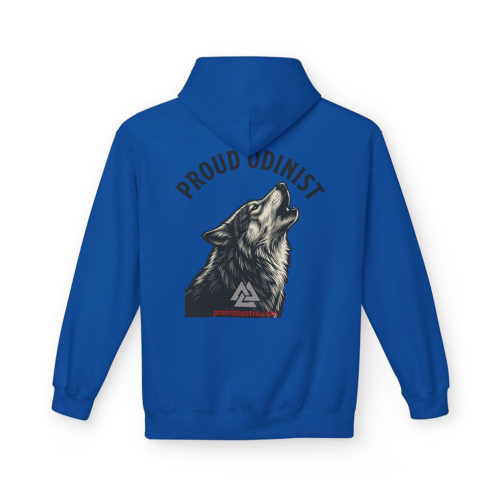 Thumbnail: Proud Odinist Wolf Hoodie 