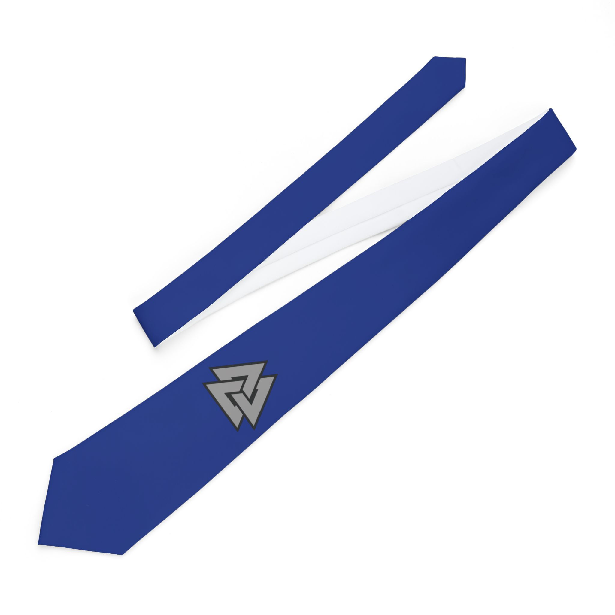 Valknut Symbol Blue Necktie – Norse Viking Knotmen Dress Tie