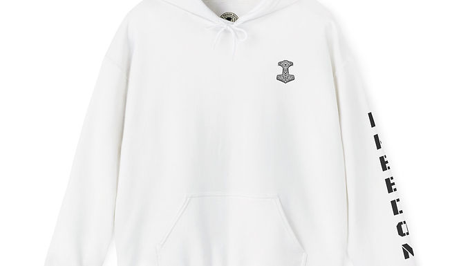 Prairie Asatru Graphic Hooded Sweatshirt (Freedom Sleeve)