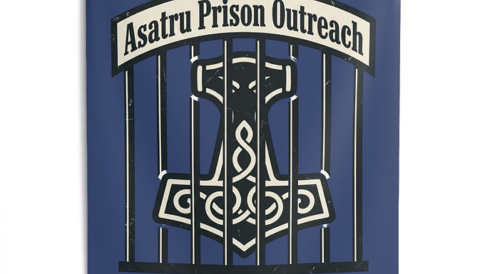 Asatru Prison Outreach Wall Tapestry — Mjolnir Design