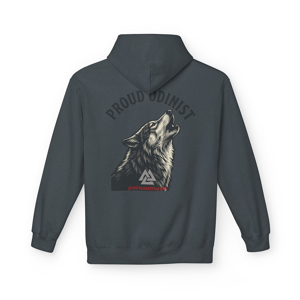 Thumbnail: Proud Odinist Wolf Hoodie 