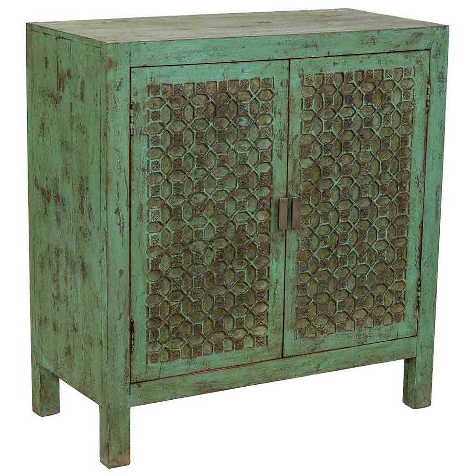 CÓMODA ARTESANAL VERDE TOSCANA 2P