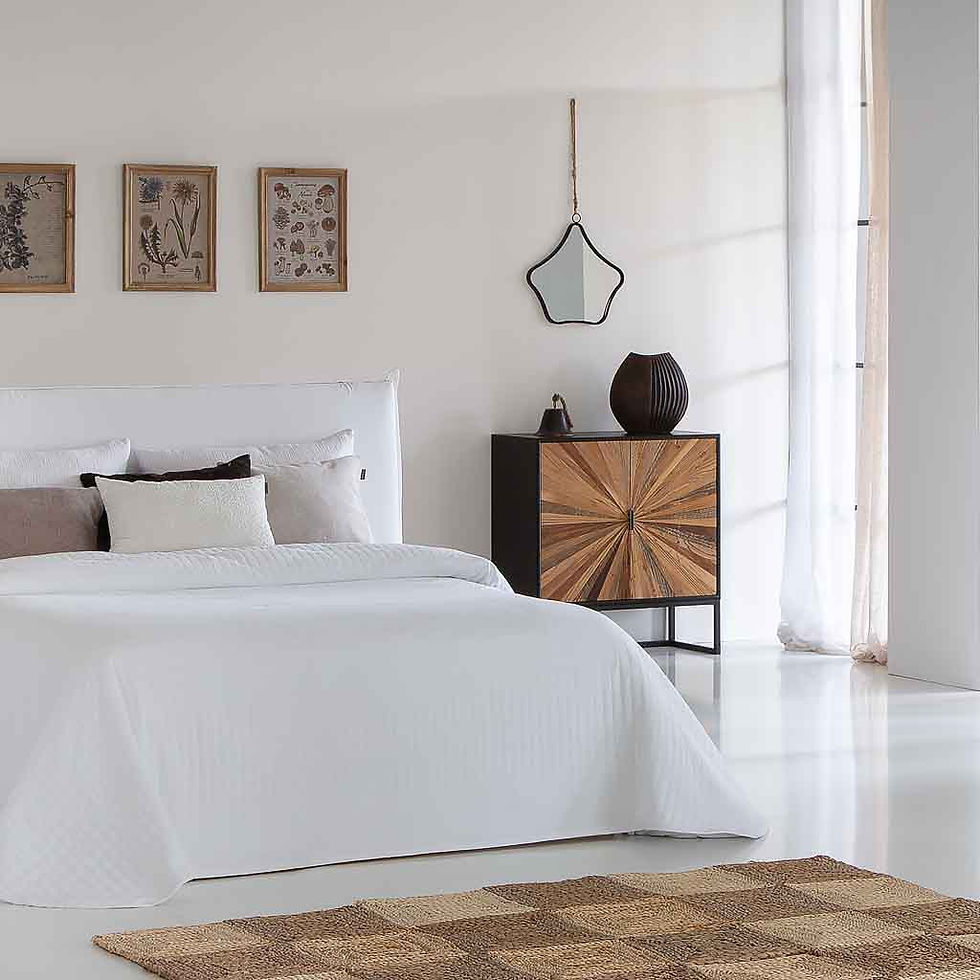 CÓMODA TAKI DE MADERA RECUPERADA Y METAL MARRÓN 2P