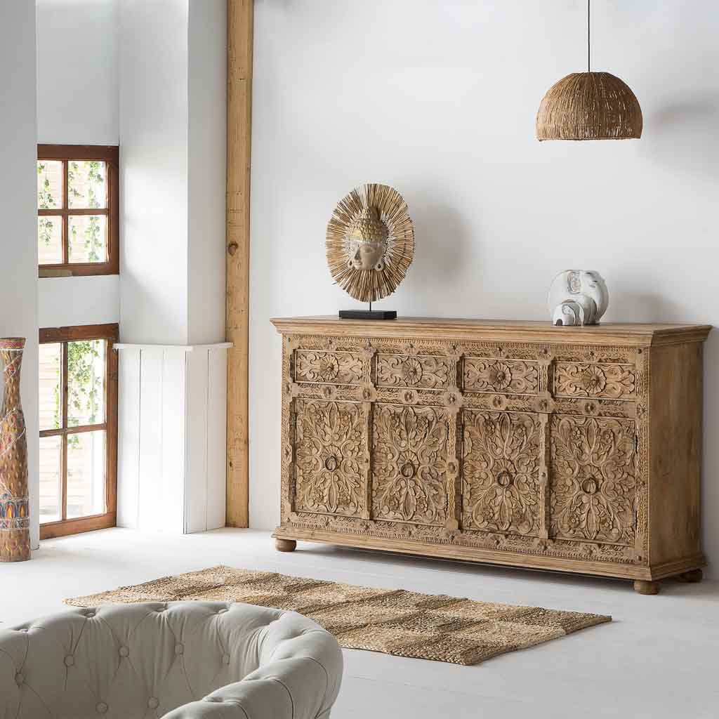 APARADOR DALIAN MARRÓN ARTESANAL GRAN FORMATO