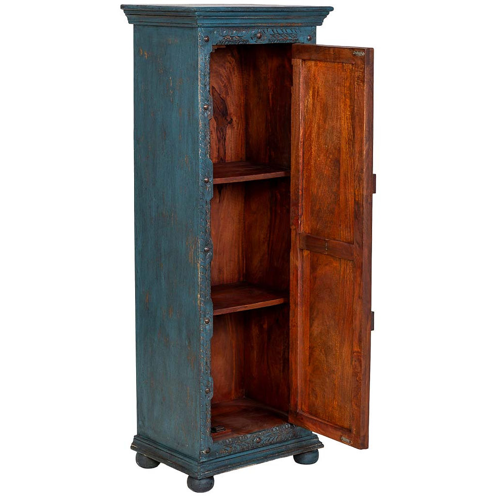 ARMARIO DALIAN BLUE COMPACT ARTESANAL DE MADERA MACIZA