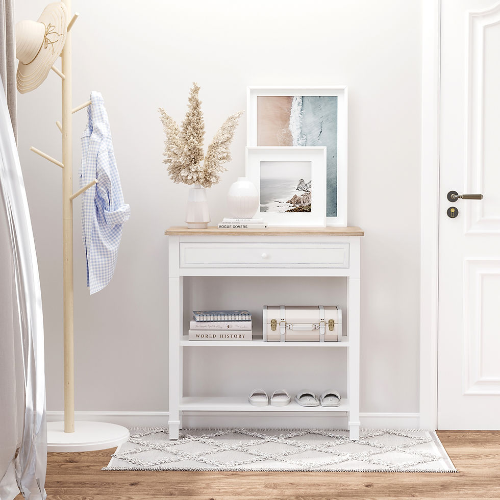 CONSOLA RETRO BLANCA “VINTAGE ENTRY ONE DRAWER”