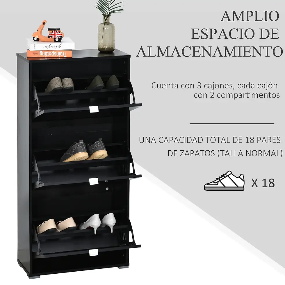 ZAPATERO MODERNO NEGRO VERTIK 18