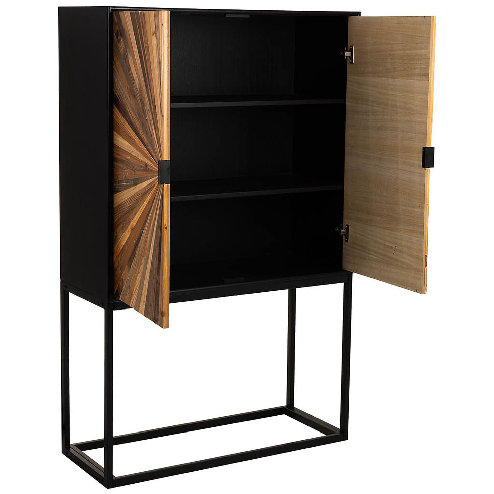 ARMARIO ALTO TAKI DE MADERA RECUPERADA NEGRA