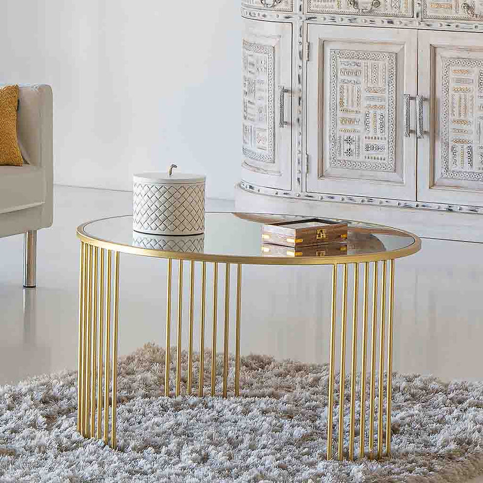 MESA DE CENTRO SANTIAGO GOLD ROUND