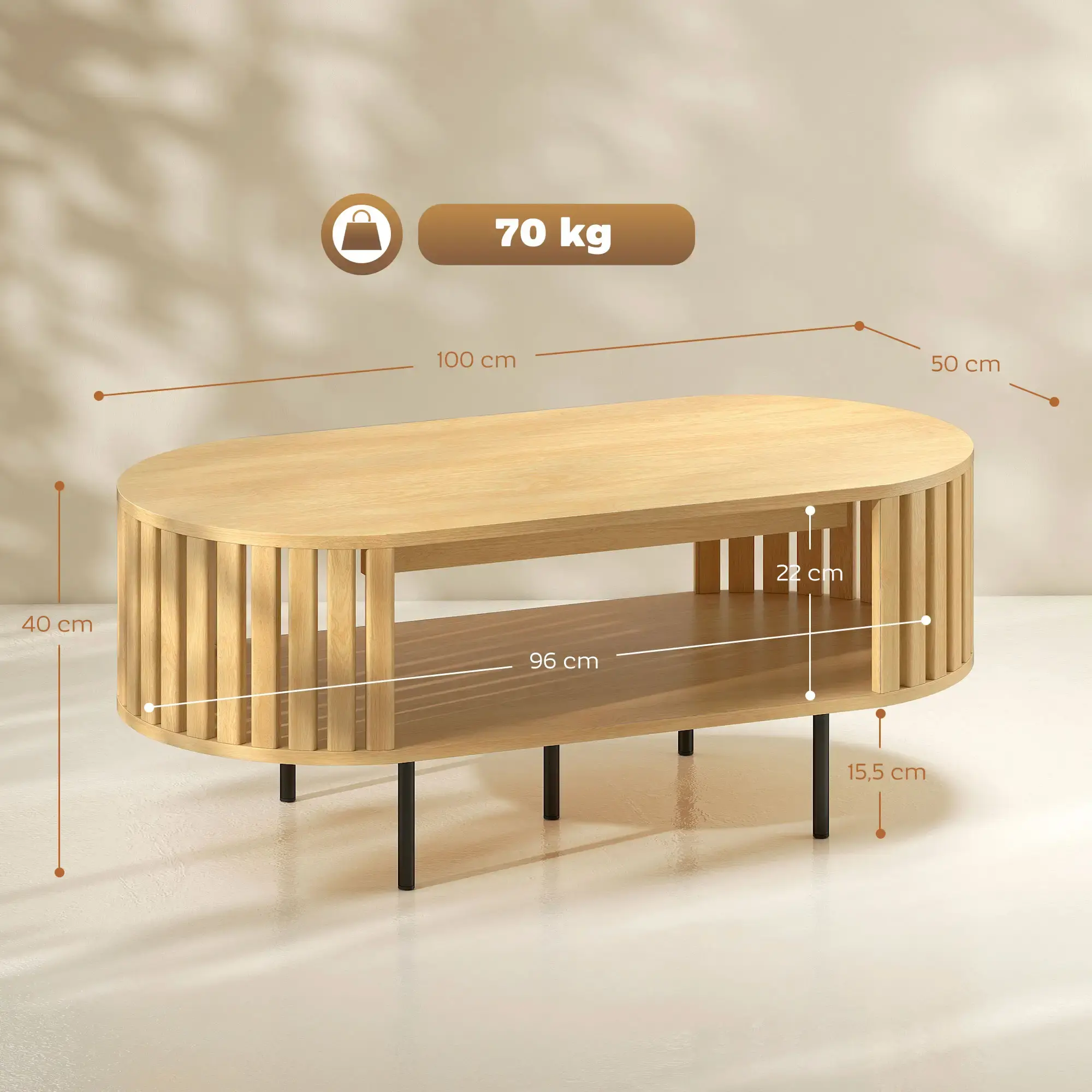 Mesa de Centro “NORDIC OVAL 100”