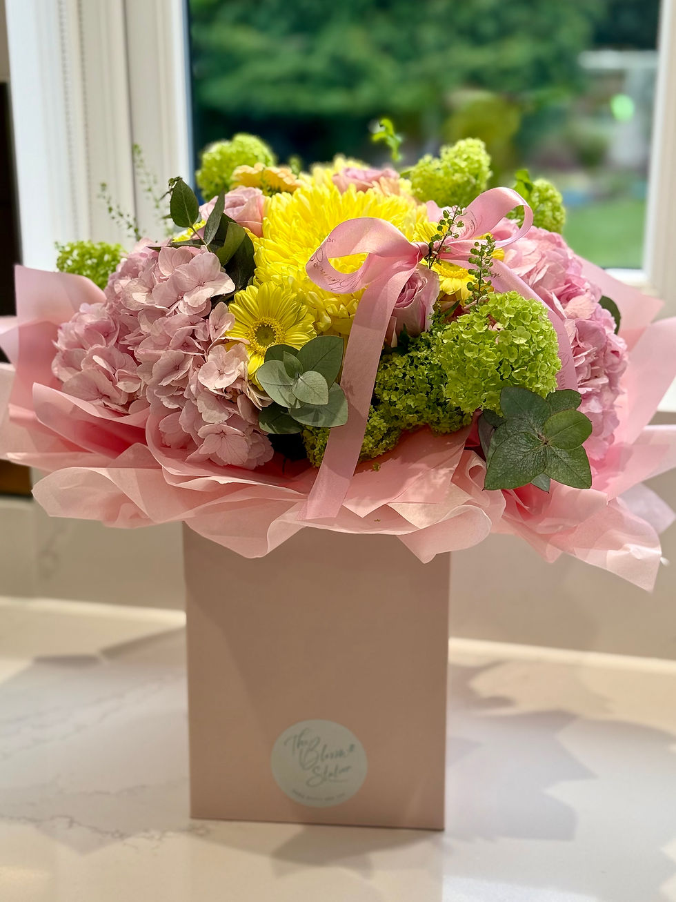 Thumbnail: Pink Hydrangea bouquet