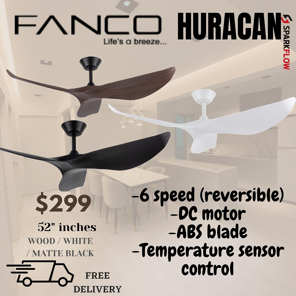 Fanco Huracan Designer Ceiling Fan with Remote Control for Stylish and Functiona