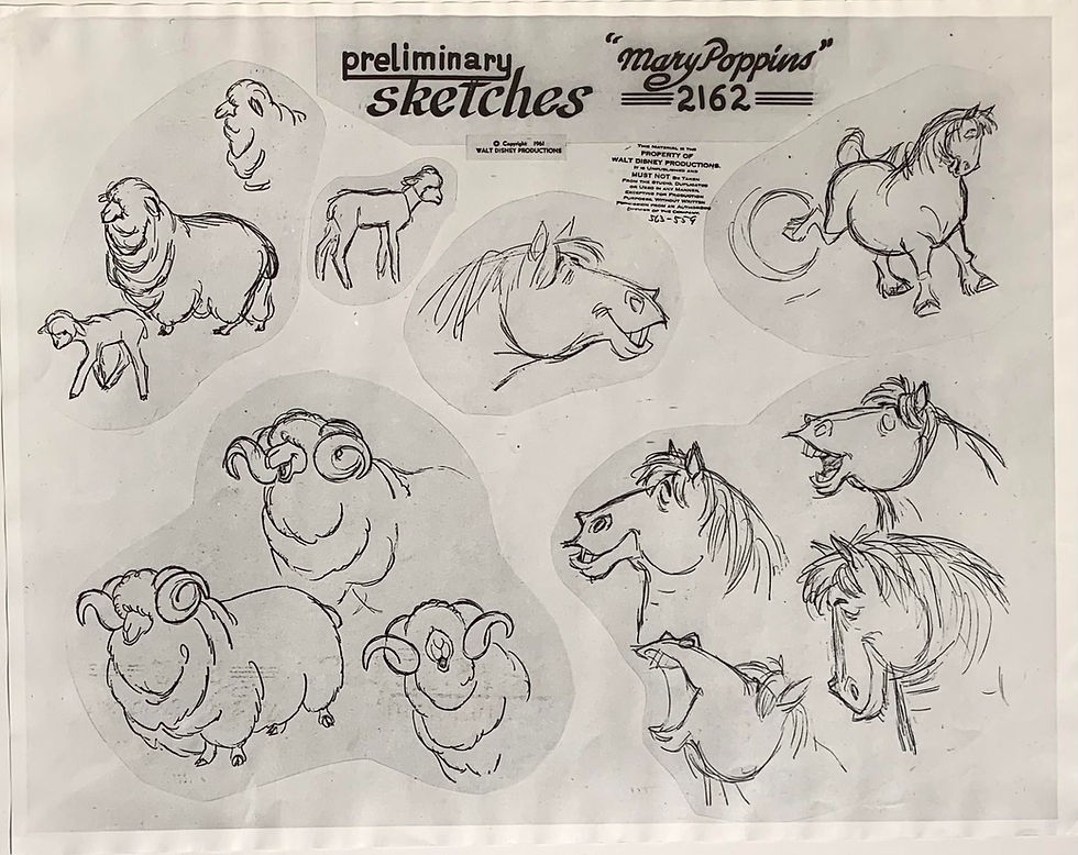 SOLD - Barnyard Animal Chorus Model Sheet