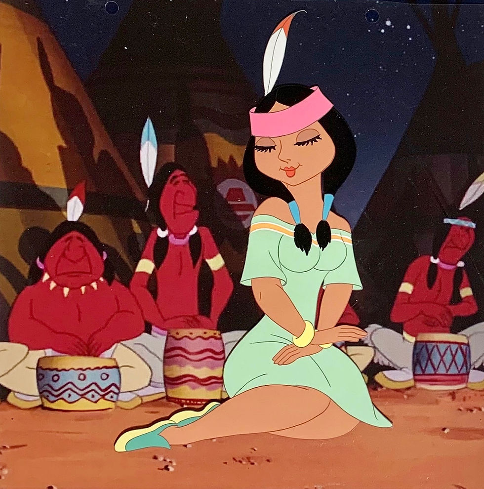 Original Production Animation Cel of an Indian Girl from "Peter Pan," 1953