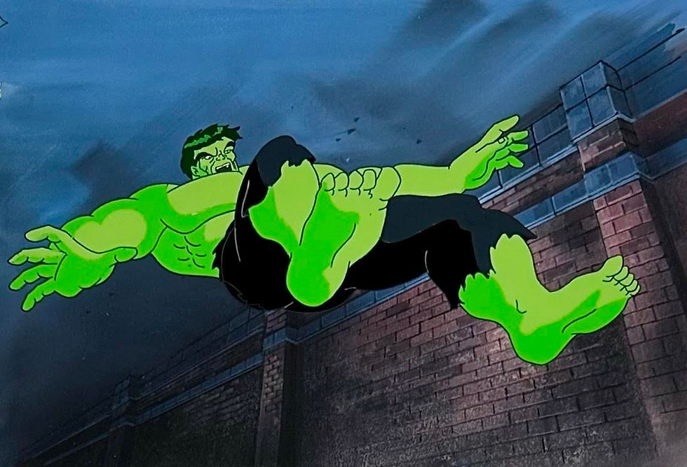 SOLD - The Incredible Hulk Cel & Background
