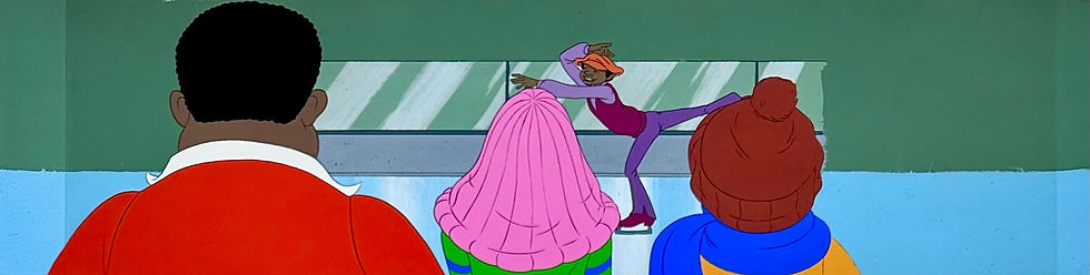 SOLD - Rudy, Fat Albert, Dumb Donald, and Mushmouth Cels & Background