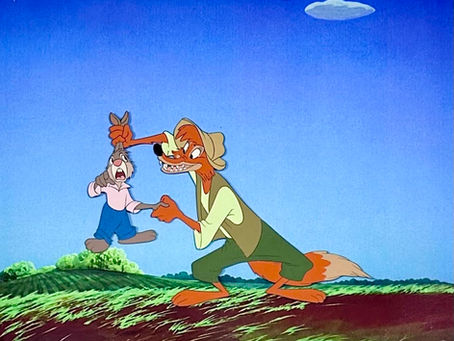 Original Production Animation Cel of Br'er Fox and Br'er Rabbit from "Song of the South," 1946