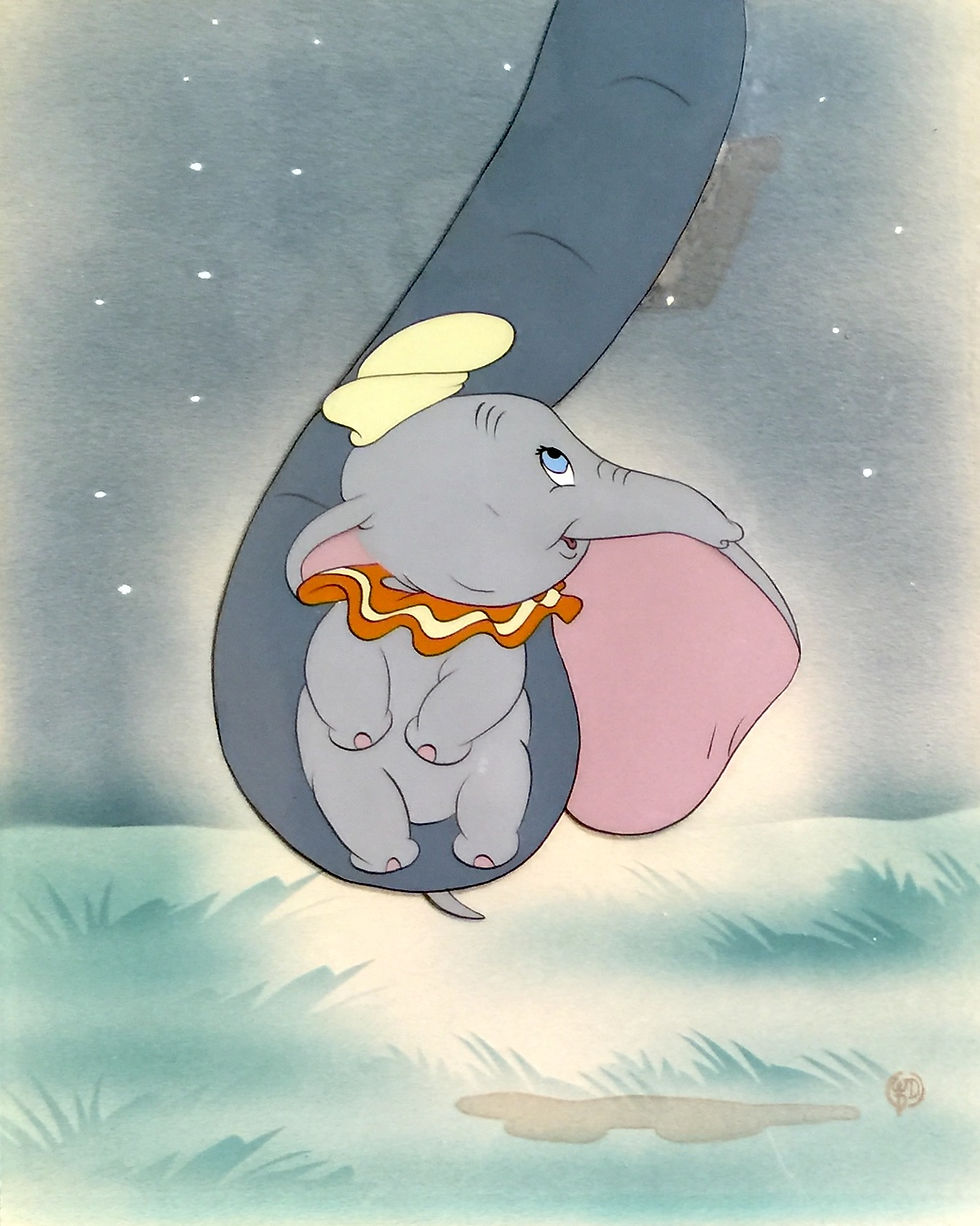 SOLD - Dumbo In Mother's Trunk Cel