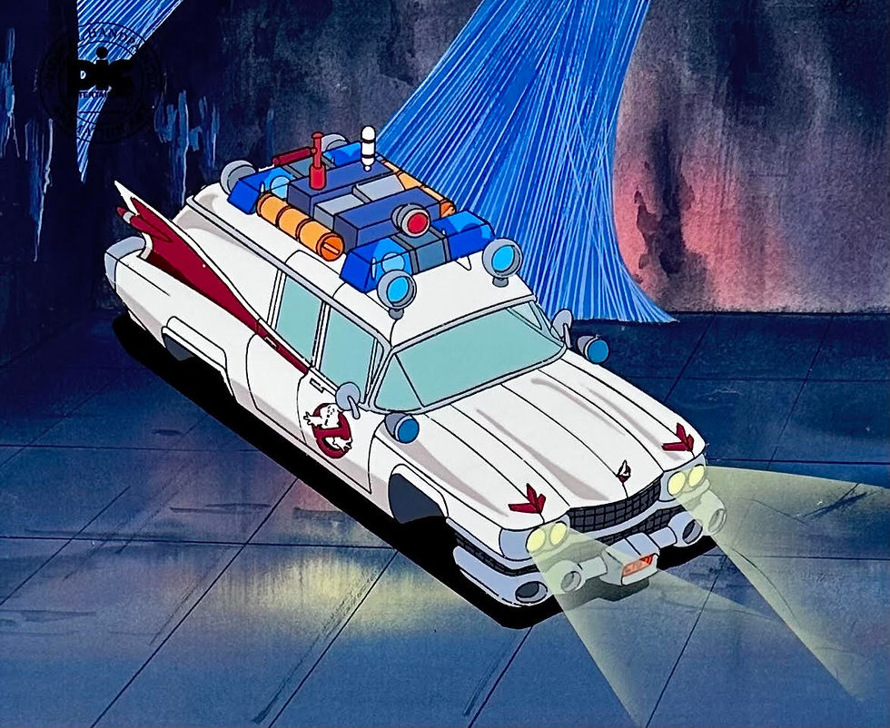 SOLD - Original Production Animation Cel of the Ectomobile (Ecto-1)