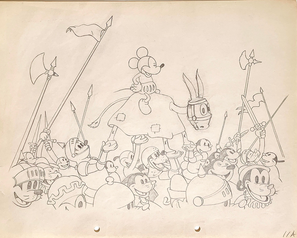 Original Production Animation Drawing of Mickey Mouse from "Ye Olden Days," 1933