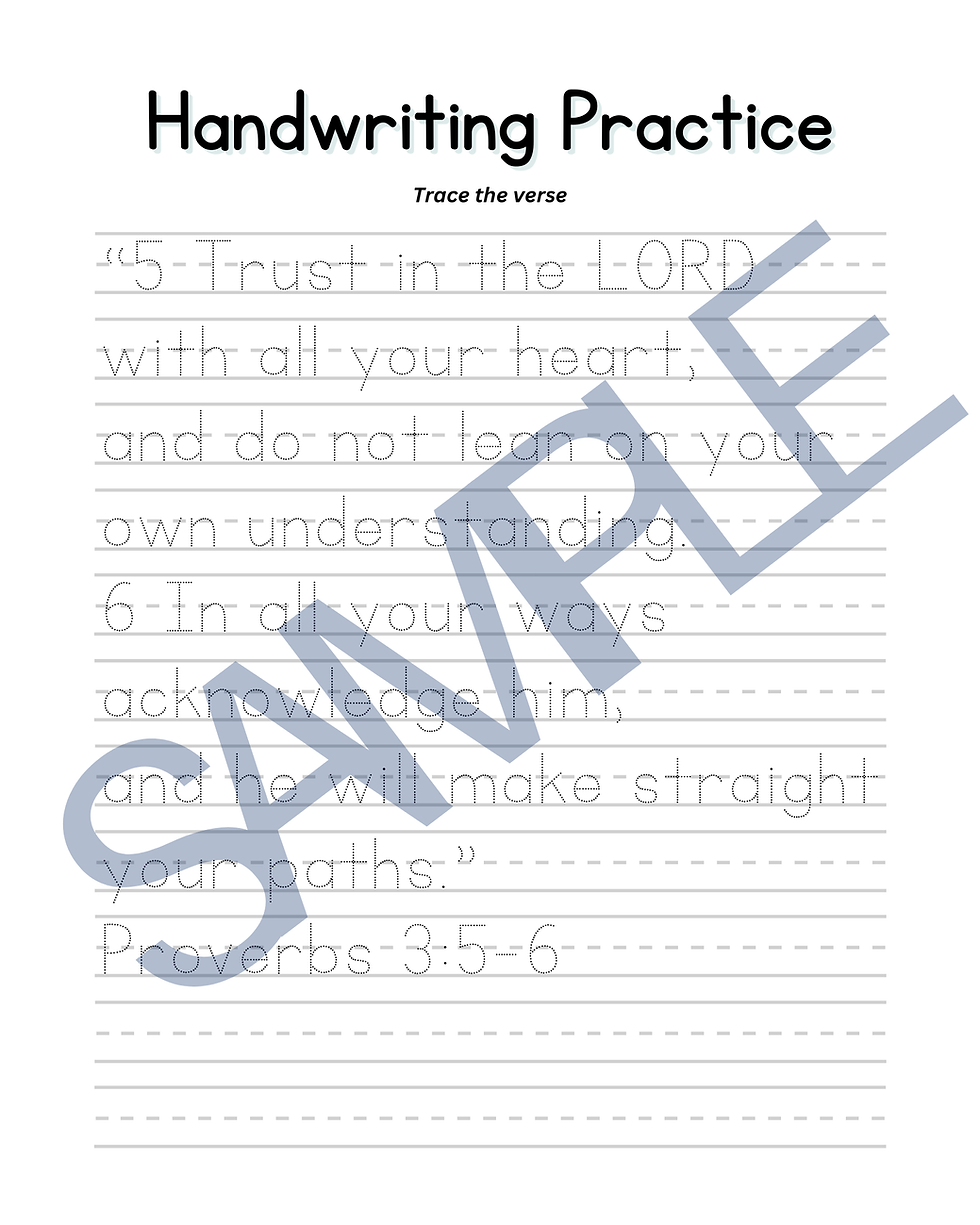 Thumbnail: Proverbs 3:5-6 Worksheets