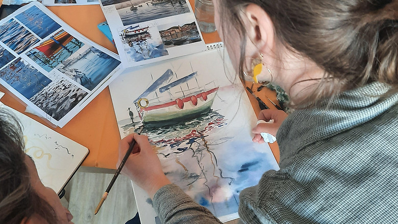 Aquarelly les différent stages d'aquarelle proposées par Anne-Christel Bonnefous